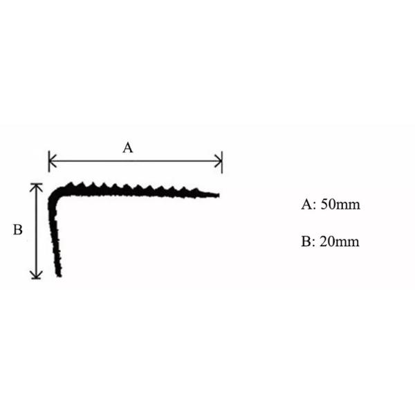 Protective L Shape PVC Rubber Stair Nosing Edge Trim for Slip Resistant Stair Treads