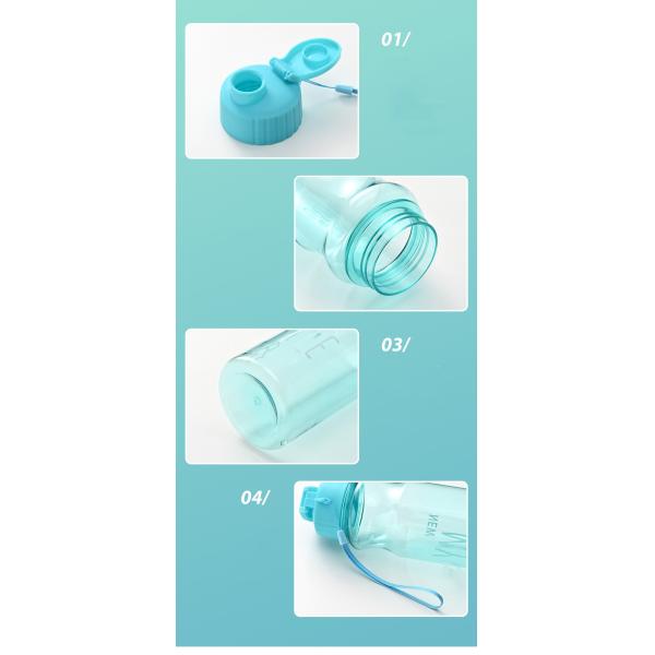 Custom 500ML PET BPA Free Personal Cup Sport Plastic Drinking Water Bottles With Strap Multi Colors