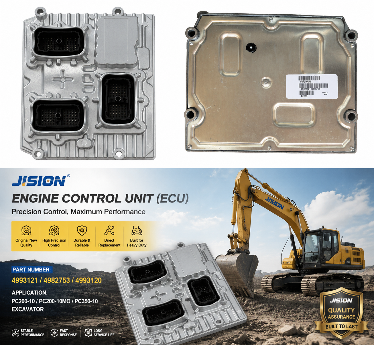 4993121 4982753 4993120 Excavator ECU Engine Control Unit Controller for PC200-10 PC200-10MO PC350-10 Hydraulic Excavator Spare Parts
