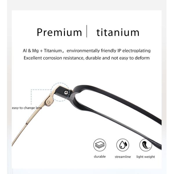 Титан рамок стекел Mg Al облегченный с не объективами рецепта