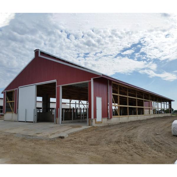 Corrosion Resistant Prefabricated Steel Shed Construction , Steel Farm Equipment Storage Shed