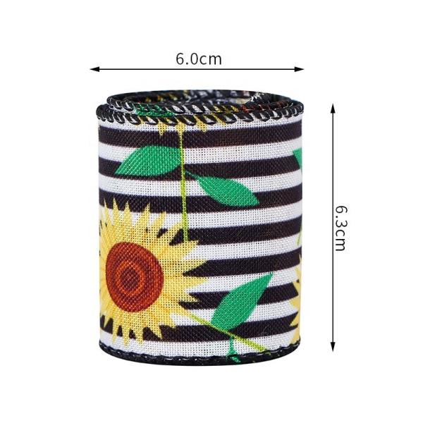 Alta Tenacidade Verão Fiado Burlap fita amarelo fitas de girassol para MSD 2,5 polegadas