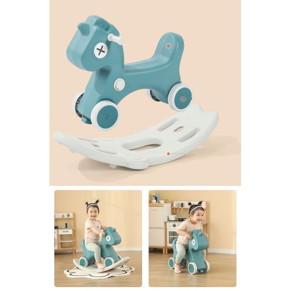 Fun and Safe Rocking Horse Roller Coaster for Baby PVC Material Perfect Birthday Gift