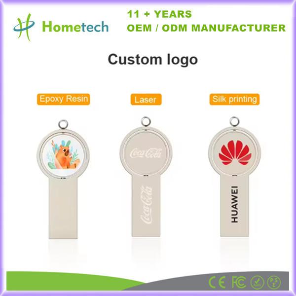 Super Mini Metal USB 3.0 Flash Drive Pen Personalizado 4GB 8GB 16GB 32GB 64GB 128GB USB Stick para presentes