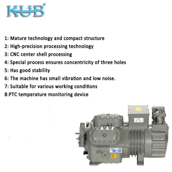 2HP to 50HP R404A Refrigerant Customizable Cold Storage Compressor Semi-hermetic Piston Compressor