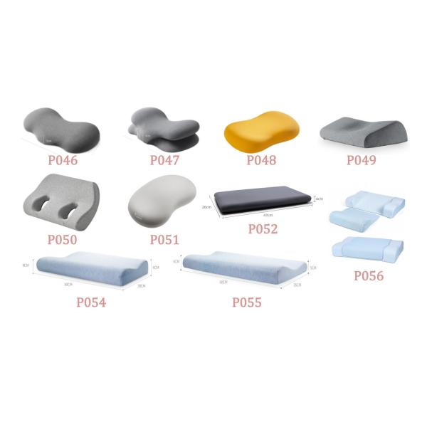 Home Decor Sofa Cushion Contour Memory Foam Neck Pillow for Side Sleep Polyester Lemon