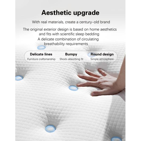 Upgrade to JOURM Topper Knitted Fabric and Memory Foam for a Luxurious Sleep Experience