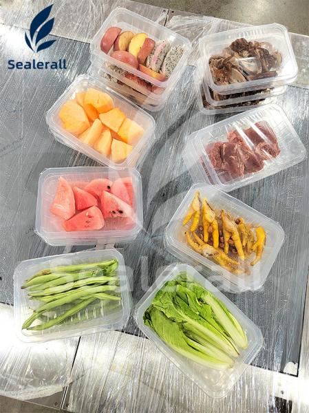 Vertical Fresh Meat Tray Wrapping Machine MAP Sealing Machine Automated