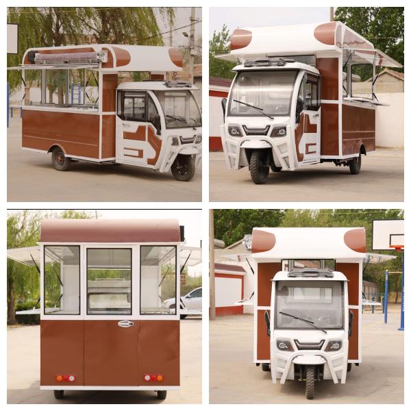 Beverage Coffee Van for Flour Mill Application Design Electric Tricycle Ape Food Truck