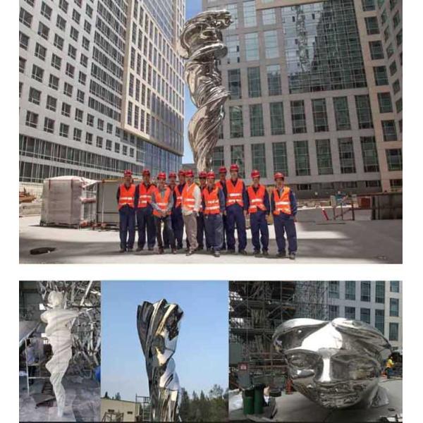 Polished Stainless Steel Sculpture Venus 28 Meter Height For Plaza Decoration