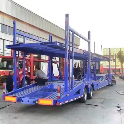 CIMC Heavy Duty 3 Axles Car Transport Semi Truck Trailer Car Carrier Trailer FUHUA Axles Steel 35000 Kg 10R22.5