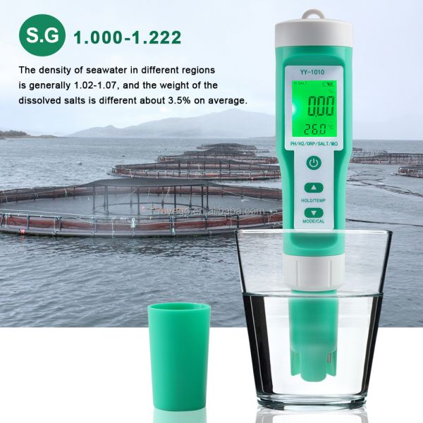 High Precision Durable Titanium Alloy Probe Water TDS Meter with 0-9999 ppm TDS Range and Multiparameter pH Measurement