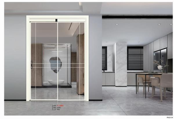 Fireproof  Black Large Aluminum Sliding Glass Doors Kindergarten Commercial Aluminum Glass Door