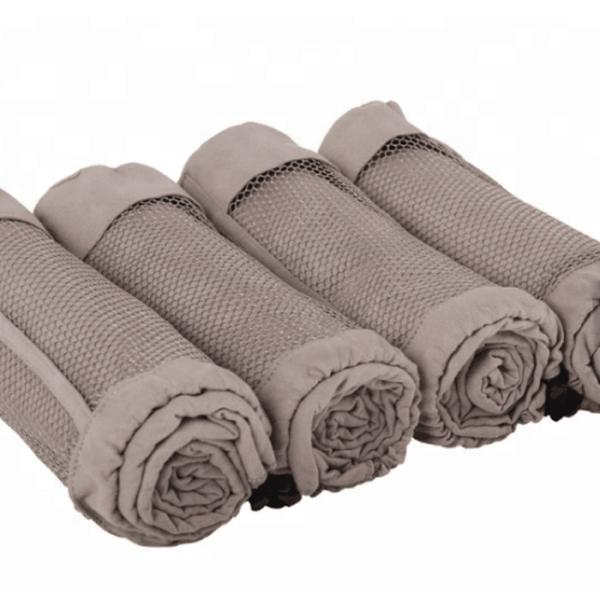 Wholesale Custom Microfiber Suede Mesh Bag Gym Towel With Logo