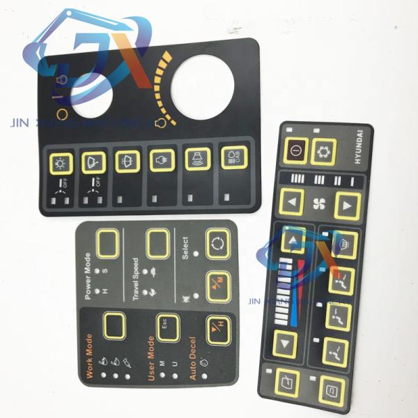 STAR ZEBRA 210LC-7 Plastic PVC PP PC Control Panel Car Dashboard Sticker Excavator Part for Hyundai Sticker Control Panel Sticker