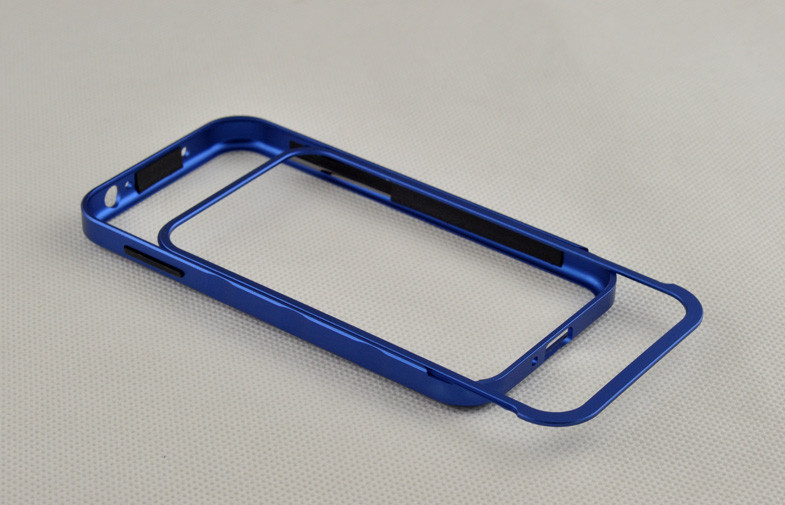 Aluminum Bumper For Samsung Galaxy S4 Metal Case With Blue Frame