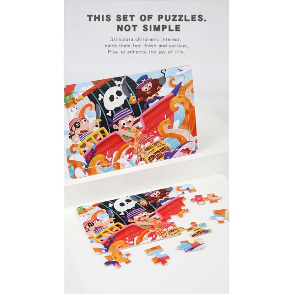 Wholesale 30 Piece Jigsaw Puzzle Children Multiple Themes Education Enlighten Wooden Puzzle Toy