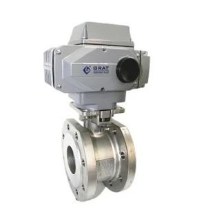 SS316 Pn16 V Port Ball Valve DN15 - DN200 With Electric Regulation Actuator