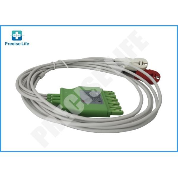 Drager MP03402 ECG Cable 3-lead Single-pin Connector IEC2 Color Code 1m Length