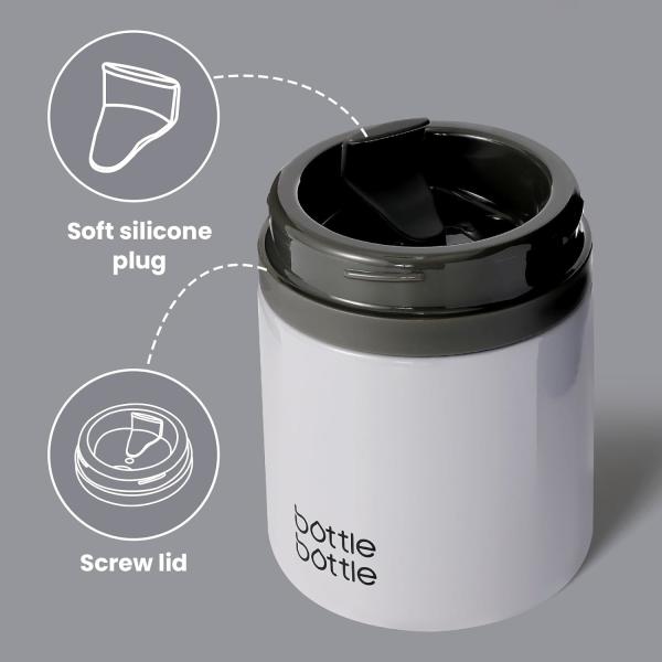 Taça de viagem de vácuo de secção dupla personalizada 2 em 1 Tumbler de café 13 onças