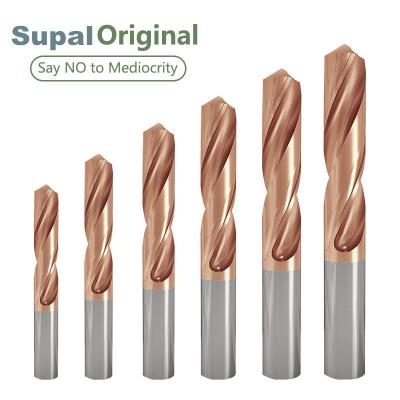 Aço de tungstênio 2 ferramentas de corte de Drillbits da flauta com o revestimento para o processamento do CNC