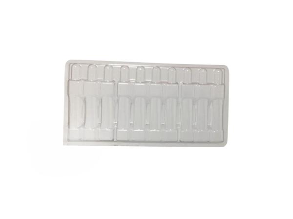Pulveras para injecção líquido oral plástico transparente Blister Tray Ampola garrafa Agulha de água 1ml 10pcs