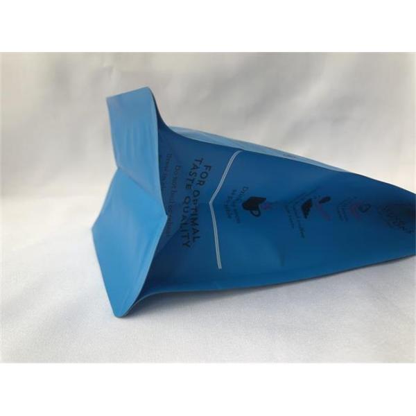 12OZ Coffee Packaging Pouch Matt Flat Bottom Printed With Tin Tie