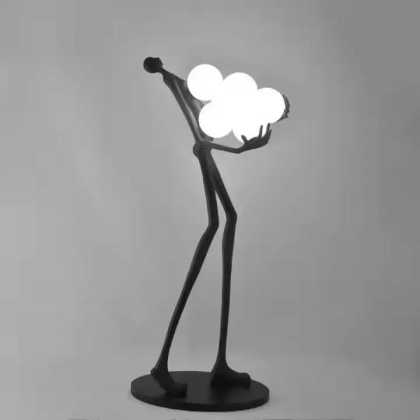 Home Creative Design Humanoid Art Sculpture Floor Light Hotel Lobby Living Room Large Decor Standing Floor Lamps