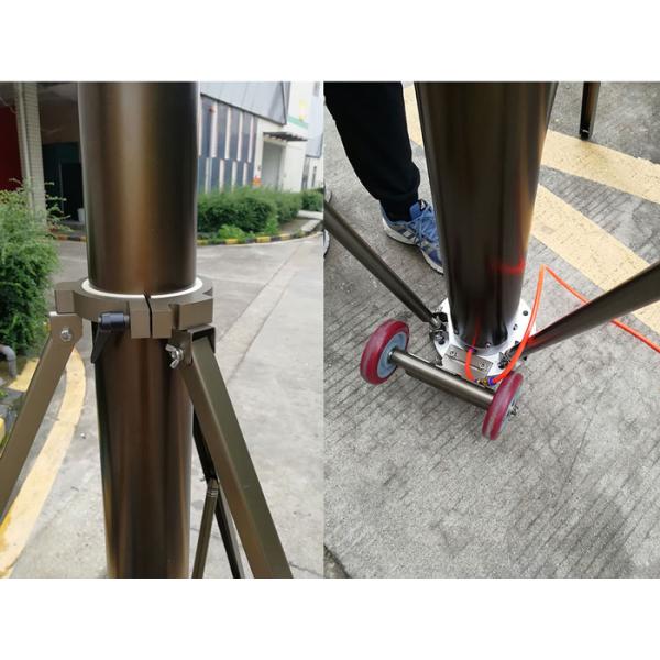 Foot Pump Pneumatic Telescopic Antenna Mast Portable DC12V 15A With Tripod / Wheel