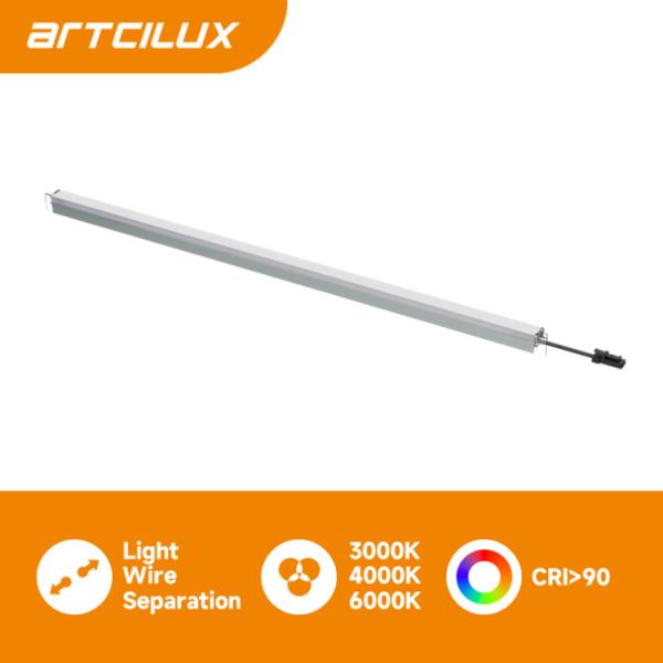 A260A Aluminum PC Laminate Light 150-2000x8.5x11mm Ra 90 DC12V 5W/m 2835/168PCS/m MANUAL SWITCH Glass Thickness 5-10mm