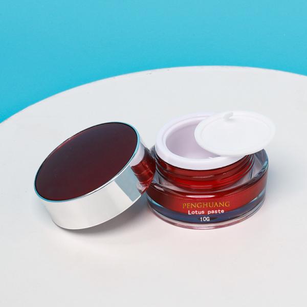 Os frascos cosméticos acrílicos plásticos dos cuidados com a pele gearam os recipientes vazios 10g para loções
