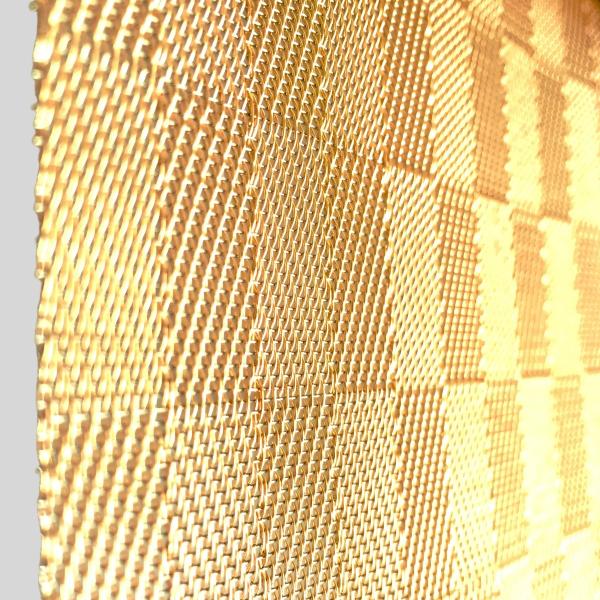 Copper / Brass / Stainless Steel Wire Mesh Fabric 0.5mm Thickness For Laminated Glass Doors