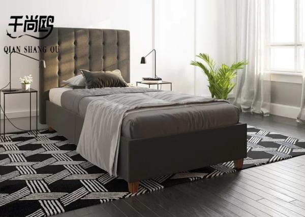 Sturdy Classic Linen Tall Upholstered Bed Home furnishings Size customized