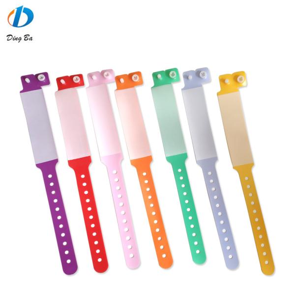 Colorful PVC Vinyl Wristband for Children at Entertainment Park 250*25mm and 170*18mm