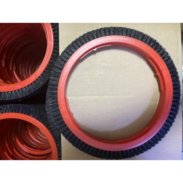 Red Nylon Bristle Stenter Machine Spare Parts Wheel Brush For Babcock Stenter Machine