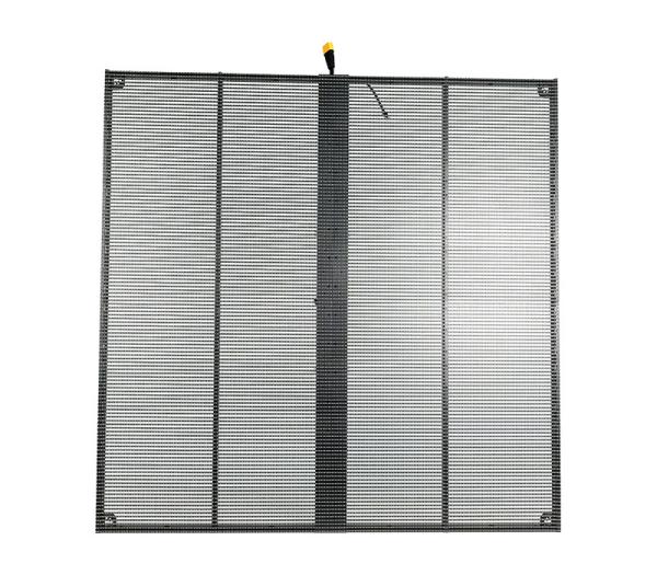 Indoor Fixed Installation 1000x1000mm Transparent LED Screen With Aluminum Frame And High Refresh Rate 3840hz