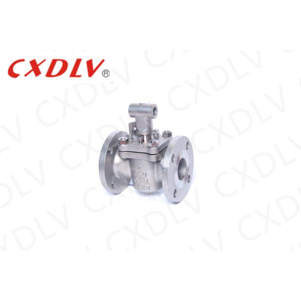 Two-Way Sleeved Plug Valve CF8 Body with Worm Gear Operation 4 Inch 150LB RF Connection