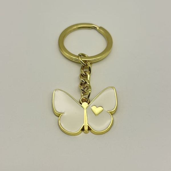 Metal gifts keyrings with different shape keychains dogs,cats butterfly metal keyrings for sale