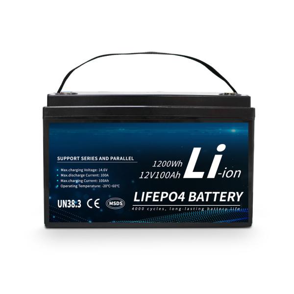 Da bateria alternativa do lítio LiFePO4 do poder 12V 100Ah do rv ciclo profundo construído no UL do FCC de BMS