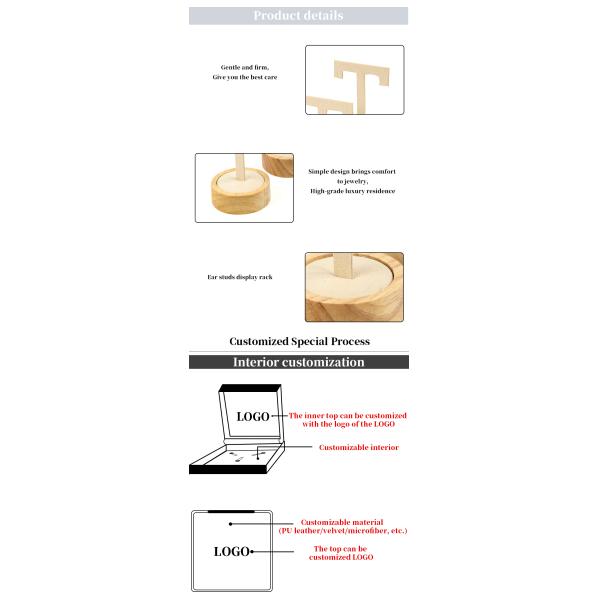 T Shaped Leather Cover Ear Drop Display Stand For Jewelry Luxury Exhibition Show