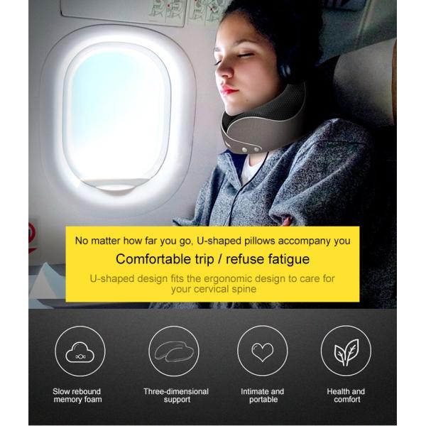 Custom Logo Accepted Slow Rebound Jikang Neck Pillow for Travel and Neck Pain Relief