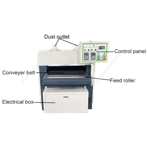 5.5kW Power Woodworking 1000mm Automatic Wide Belt Wood Brush Sander Machine for Floor