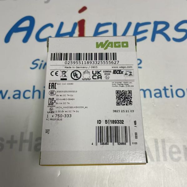 WAGO 750-333 2nd-Generation PROFIBUS DP Fieldbus Coupler for Industrial