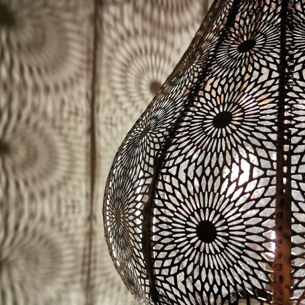 Modern Decorative Large Muslim Arabic Lamps Carved Moroccan Style Pierced Metal Pendant Lights(WH-DC-63)