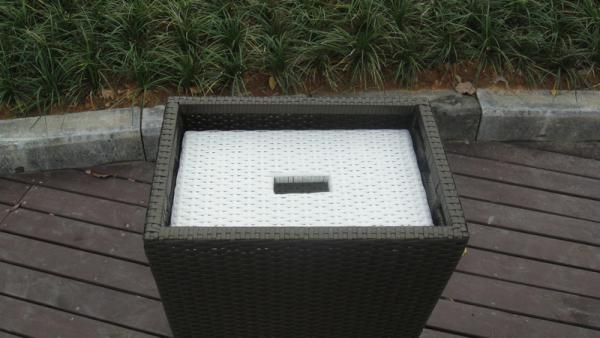 Washable Resin Wicker Storage Box for Indoor Bedroom Decorative