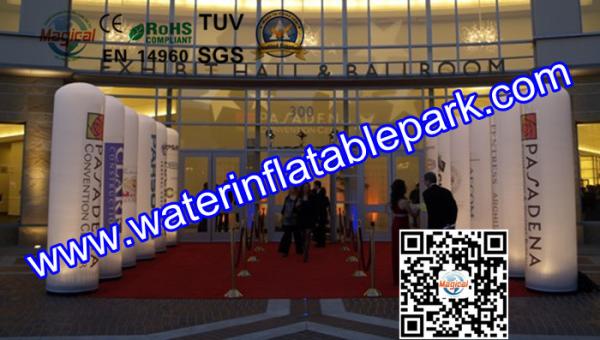 Colorful Inflatable Decoration LED Light Column Ripstop Fabric