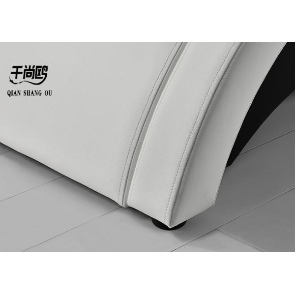 Apartment LED Upholstered Bed Shine Crystal Buckle Leather Bed