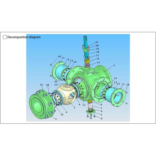 Ss Instrumentation Control Valves , High Temp Electric Actuated Four Way Ball Valve