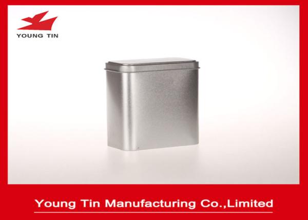 Blank Silver Color Metal Tea Storaging Container Tin Boxes With Cover