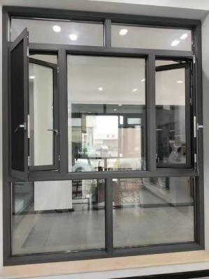 Powder Sprayed Aluminum Casement Windows Color Customized